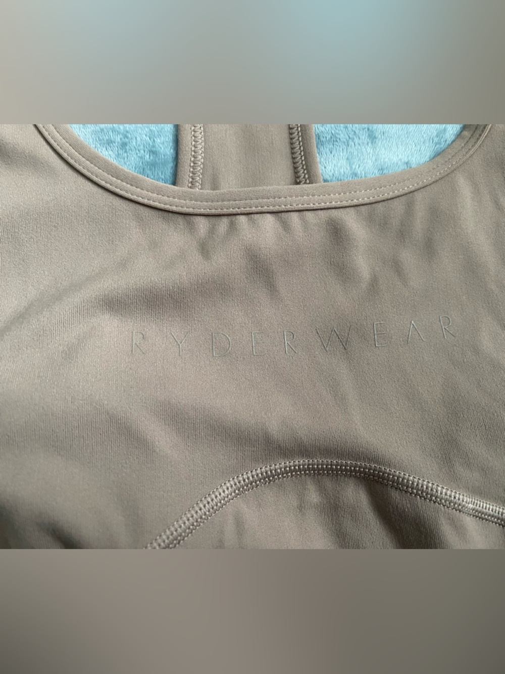 Ryderwear Fitted Racerback Tank Top — Tan/Light brown, Small - Picture 4 of 7